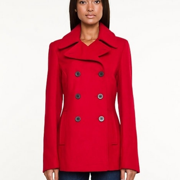 le chateau Jackets & Blazers - Wool Blend Melton Pea Jacket